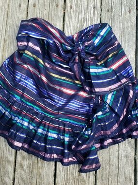 Coniglio Palm Beach • Mini Ruffle Power Pareo • Metallic Stripe • Size 0-6